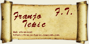 Franjo Tepić vizit kartica
